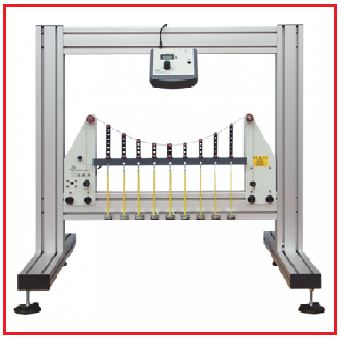 Experimental setup of suspension bridge