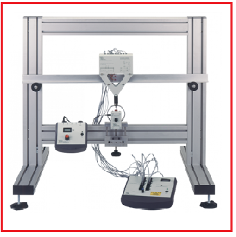 Experimental setup to find bending stress in beam